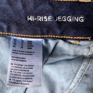 Extra long dark wash skinny jeans from AE